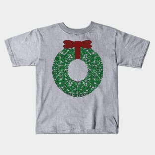 Happy holidays Christmas wreath Kids T-Shirt